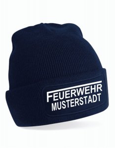 Feuerwehr Strickmütze navy